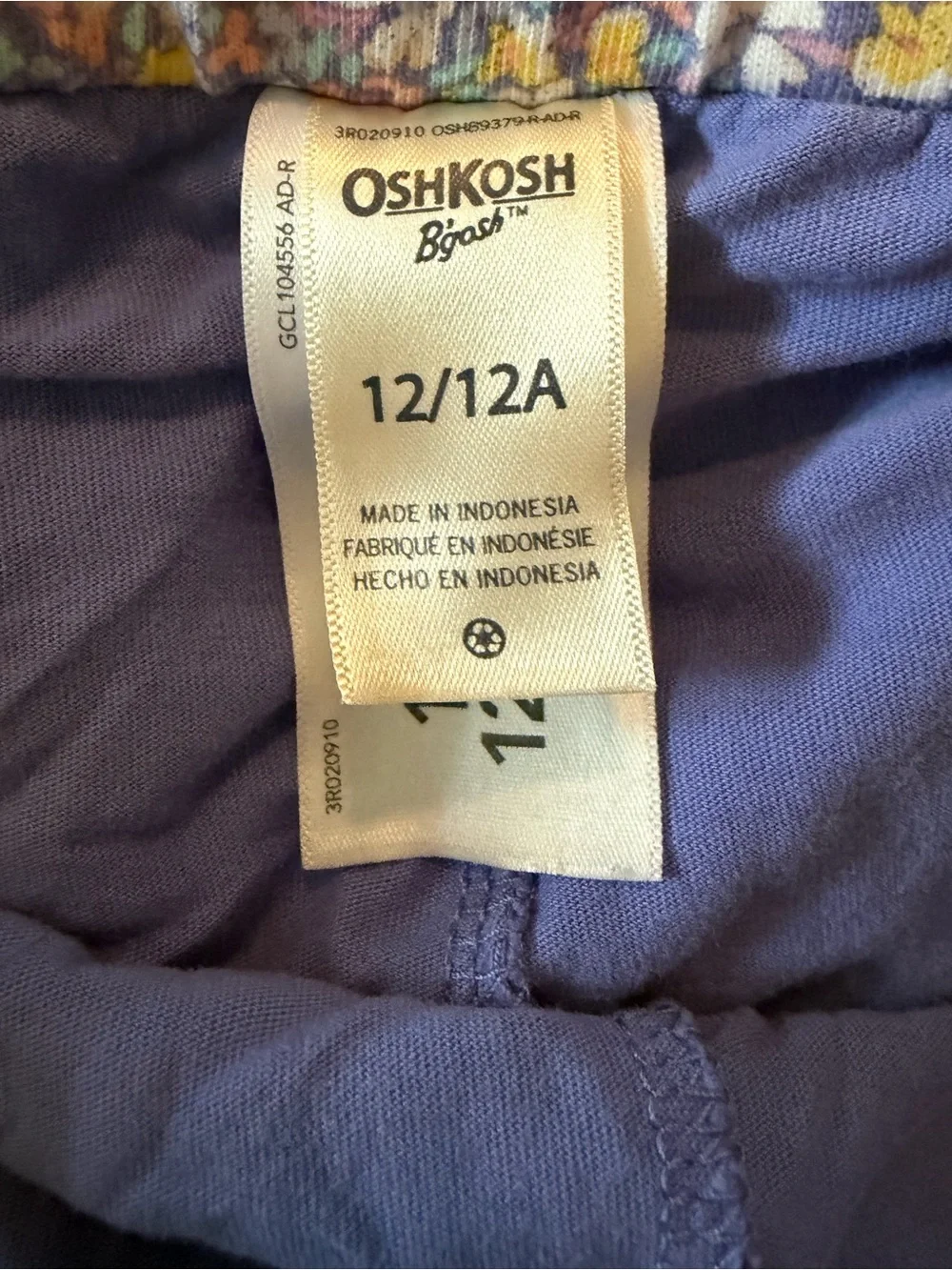 OshKosh B'gosh Lavender Floral Mini Skort